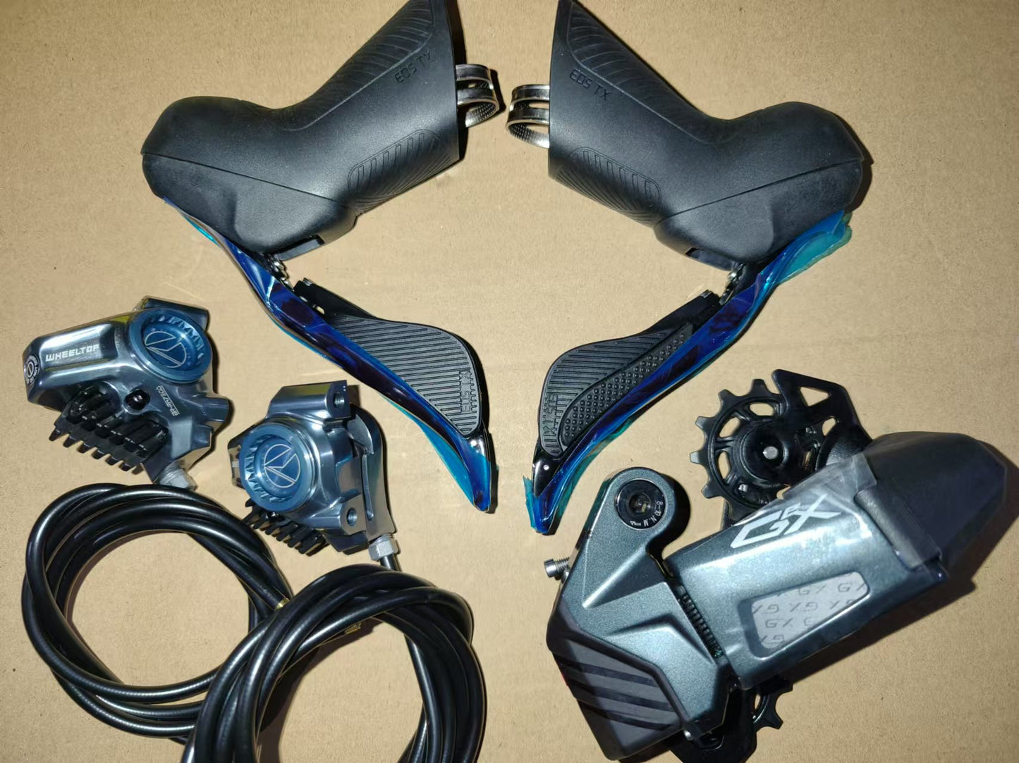 WHEELTOP EDS GeX Gravel bike Electronic Wireless Groupset, 3-14Speed, hydraulic disc brake + shifter + Rear Derailleur