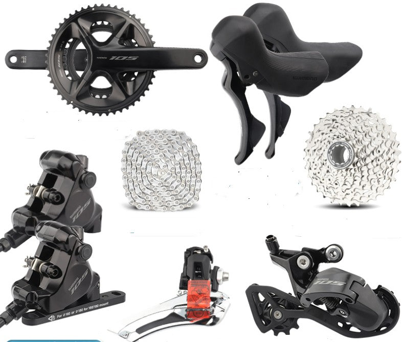 SHIMANO 105 SHIMANO R7120 groupset hydraulic disc brake, 2*12speed