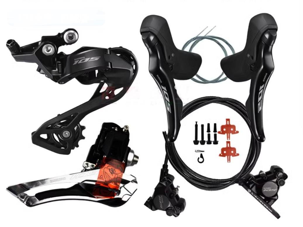 SHIMANO 105 R7120 hydraulic disc shift brake lever, rear derailleur, front derailleur, 2*12s