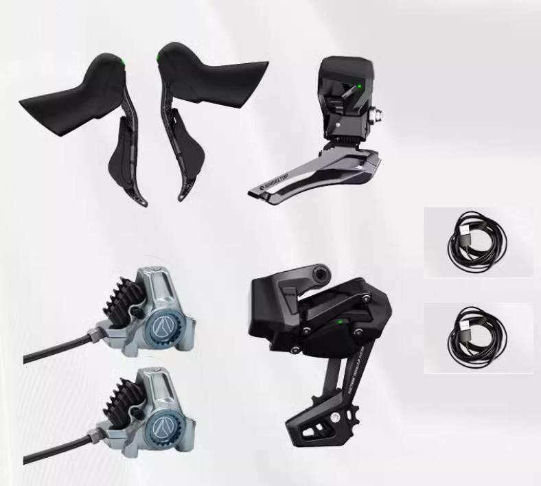 Wheeltop EDS TX Wireless Electronic Groupset, Rear Derailleur + Front derailleur + Shifter + Hydraulic disc Brake, 3-14speed