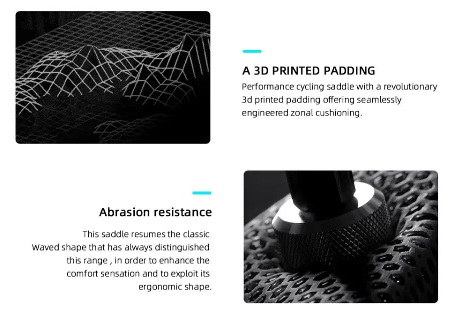 SAMASSI Road MTB TT Cycling Carbon Saddle, 3D Printed Honeycomb Structure, 265x143mm