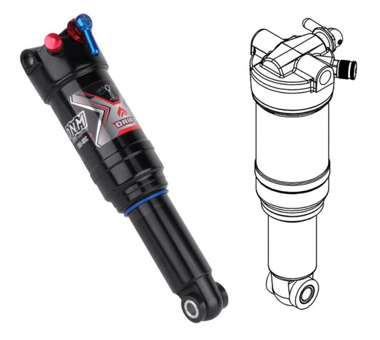 DNM TRU-8RC Rear Air Rear Shock 165/185/205mm Tail MTB Bike Suspension