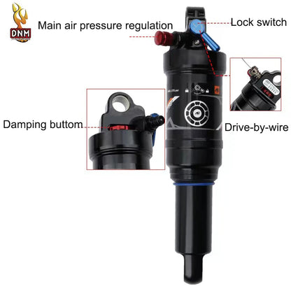 DNM AO-38RC Air Rear Shock Downhill MTB Bicycle Shock Suspension Wire/Manual Control 165/190/200/210mm